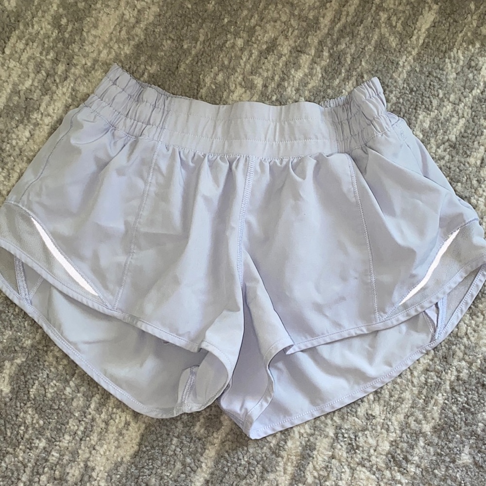 LULULEMON light purple-blue hotty hot shorts